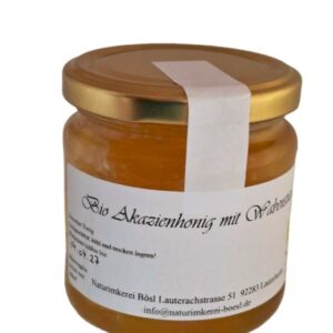 Bio-Akazienhonig mit Wabenstück